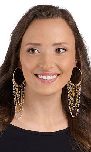 A smiling woman wearing Design Idea Q C 2 V