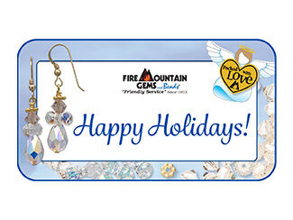 Gift certificate the the text "Happy Holidays"