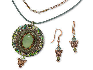 Double-Strand Necklace and Earring Set 