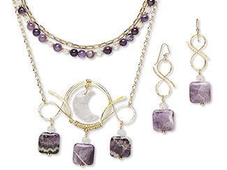 Bib-Style Necklace and Earrings Set