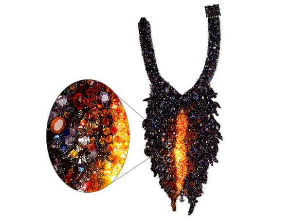 2023 Jewelry-Making Contest Best in Show - Firefall Illusion by Karen Carmichael