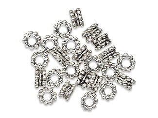 Antiqued "Pewter" Rondelles