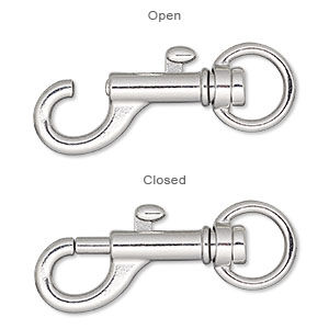 Open and closed swivel clasp
