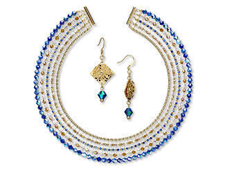Collar-Style Necklace and Earring Set