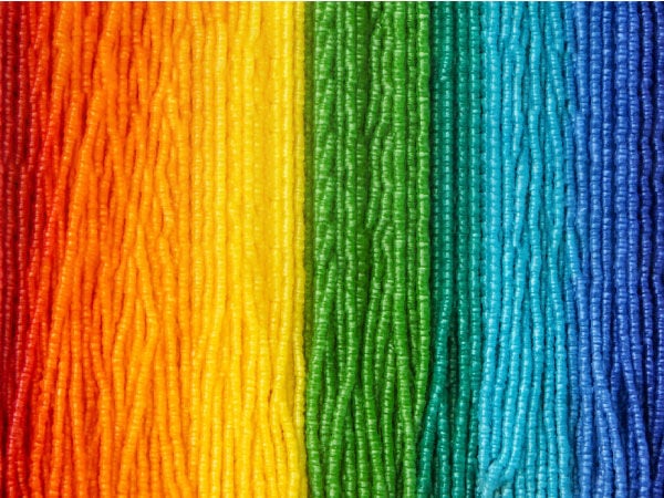 rainbow ombre seed beads