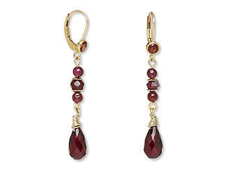 An image of garnet earrings