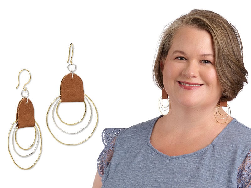 Image of wire wrapping earring design