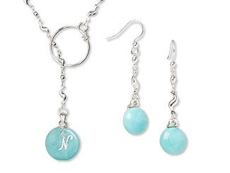 Lariat Necklace and Earrings