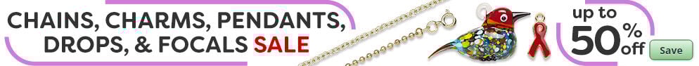 Save on our Chain, Charms, Pendants, Drops, & Focals Sale with discounts up to 50% off.