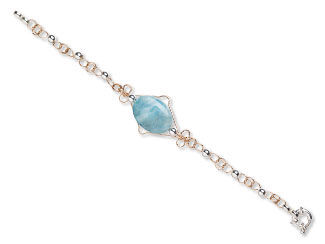 A bracelet with a larimar cabochon