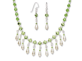 Single-Strand Necklace and Earring Set