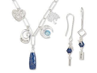 Single-Strand Necklace and Earrings