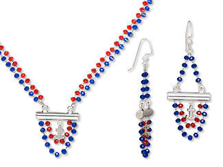 Double-Strand Necklace and Earring Set