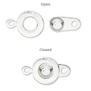 Open and closed button clasp