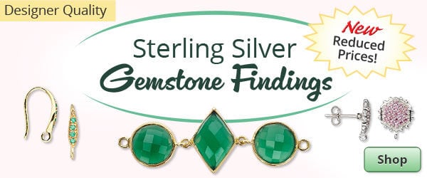 Shop Sterling Silver Gemstone Findings. New Reduced Prices!