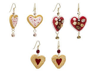 Polymer Clay Heart Earrings