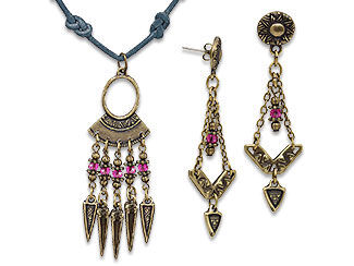 Single-Strand Necklace and Earring Set