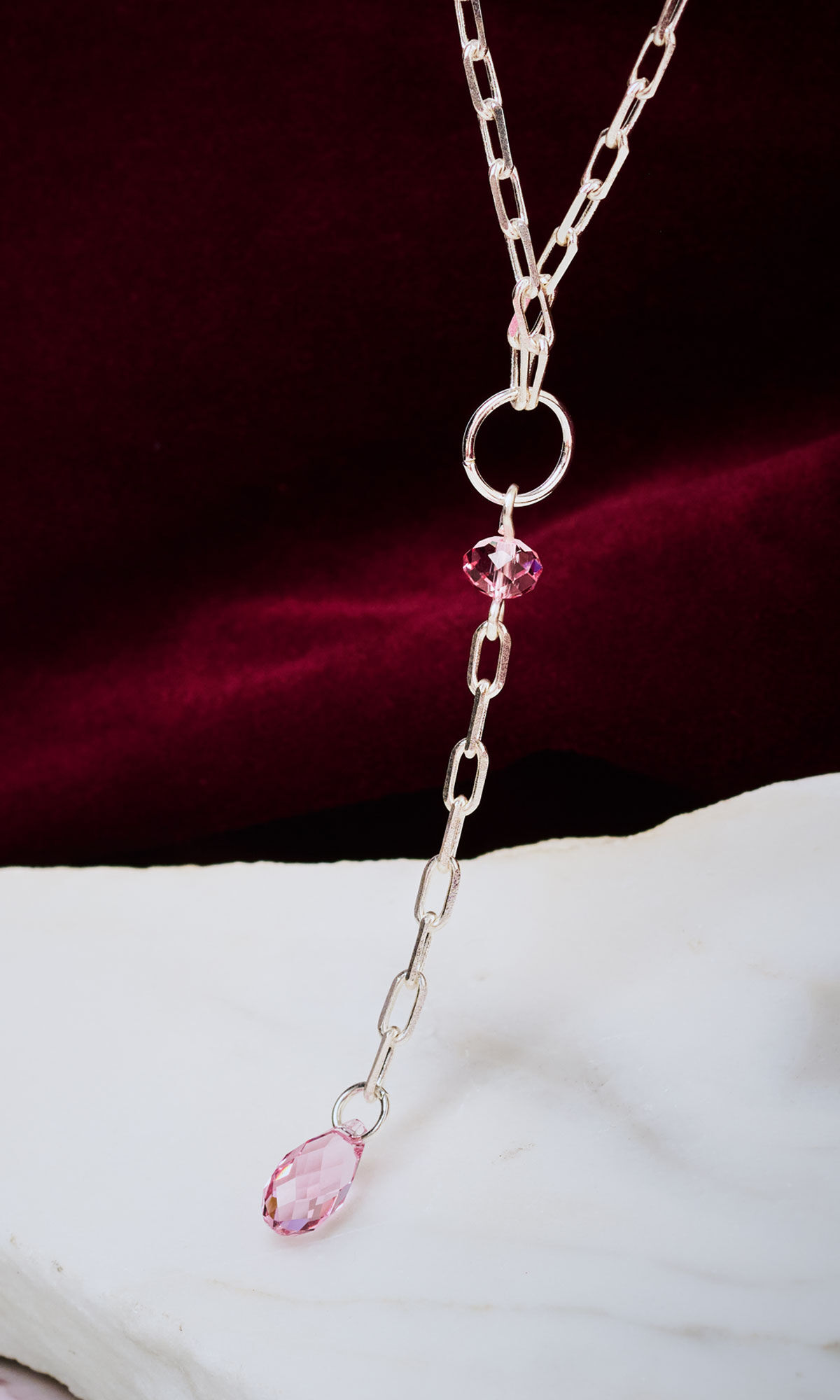 Design Idea R J 2 9 draped on marble and red silk
