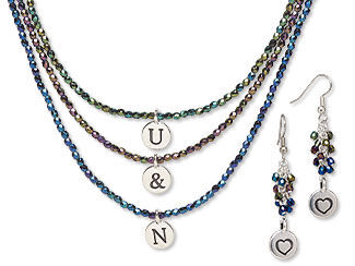 Triple-Strand Necklace and Earring Set