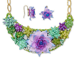 Bib-Style Necklace and Earring Set