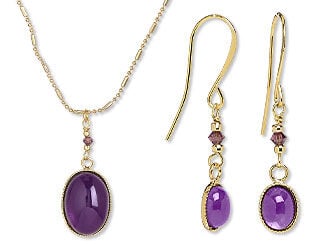 Single-Strand Necklace and Earrings