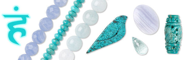 Assorted Teal gemstones