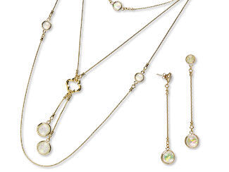 Triple-Strand Necklace and Earring Set
