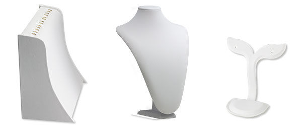 White Jewelry displays