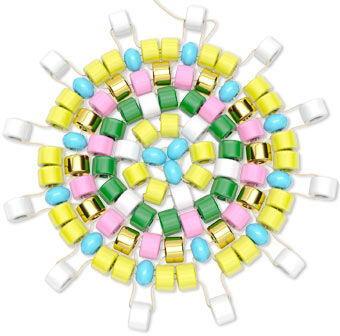 Adding on white beads