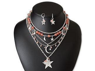 Five-Piece Necklace and Earring Set