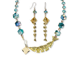 Single-Strand Necklace and Earring Set
