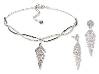 Choker-Style Necklace and Earring Set