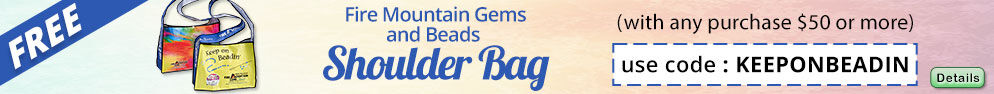 Free easy on the shoulder carry bag for shopping with any purchase of $50 or more. Use the code KEEPONBEADIN at checkout to claim offer. Click for more Details.