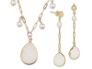 Single-Strand Necklace and Earring Set