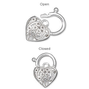 Open and closed lock clasp