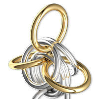 Woven jump rings on a paperclip
