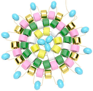 Adding on aqua beads