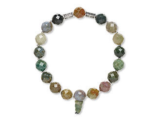 An image of a stretch bracelet made with fancy jasper