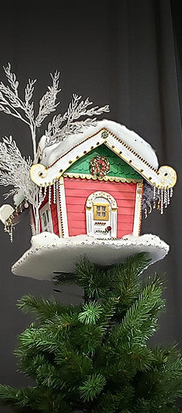 House Christmas tree topper