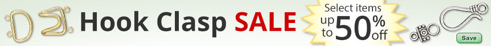 Save on our Hook Clasp Sale with discounts up to 50% off on selected items.
