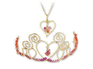 Single-Strand Necklace and Tiara Set