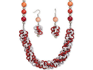Single-Strand Necklace and Earrings Set