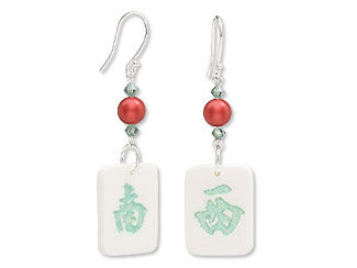 Mahjong-Themed Earrings