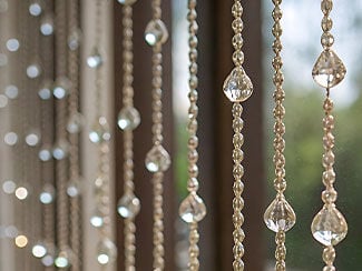 Elegant Crystal Beaded Curtain, Sparkling Light and Sheer Transparency, Interior Decor 
