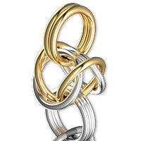 Linked jump rings