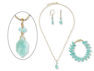 Single-Strand Necklace, Bracelet and Earring Set