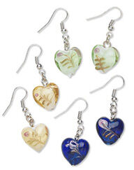 Lampworked glass earrings