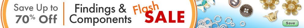 Save on our Findings and Components Flash Sale with discounts up to 70% off.