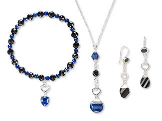 Single-Strand Necklace, Bracelet and Earring Set