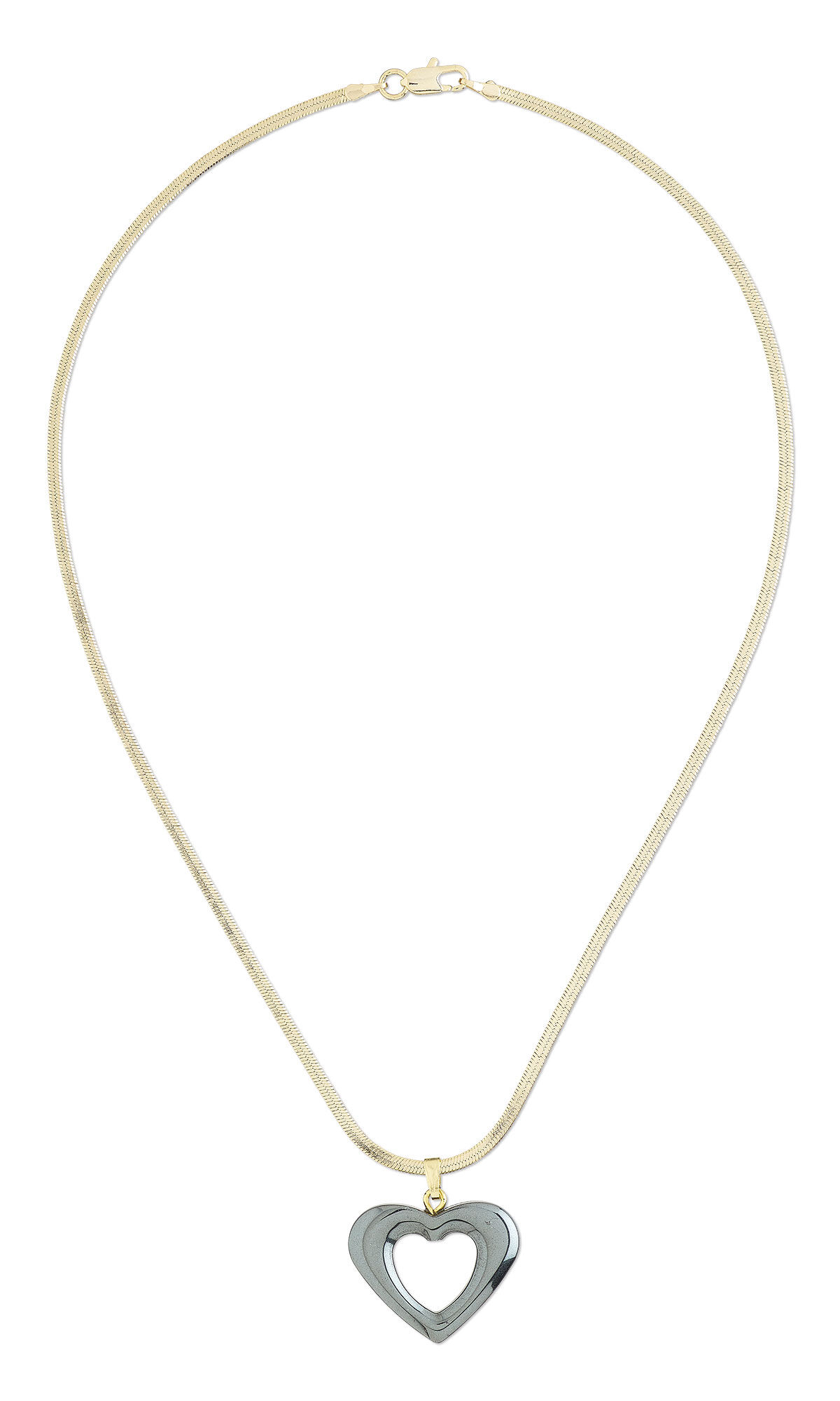Chain necklace with heart pendant